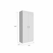 Load image into Gallery viewer, 63” Classic White Pantry Cabinet with Two Full Size Doors