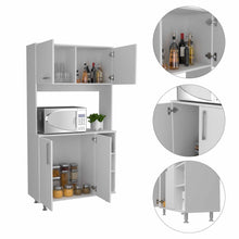Load image into Gallery viewer, Modern White Kitchen Cabinet with Two Storage Shelves