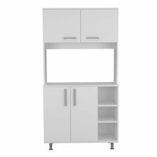 Load image into Gallery viewer, Modern White Kitchen Cabinet with Two Storage Shelves