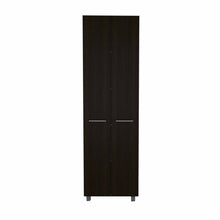 Load image into Gallery viewer, 78&quot; Modern Black Pantry Cabinet with Two Full Size Doors
