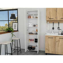Load image into Gallery viewer, 78&quot; Modern White Pantry Cabinet with Two Full Size Doors