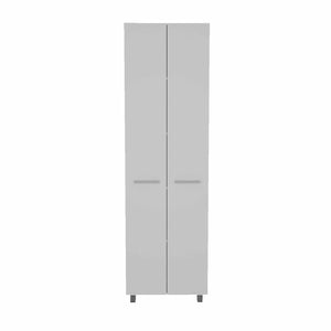 78" Modern White Pantry Cabinet with Two Full Size Doors