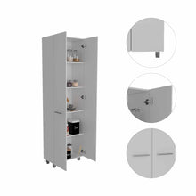 Load image into Gallery viewer, 78&quot; Modern White Pantry Cabinet with Two Full Size Doors