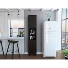 Load image into Gallery viewer, 78&quot; Modern Black Sleek and Tall Pantry Cabinet