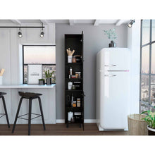 Load image into Gallery viewer, 78&quot; Modern Black Sleek and Tall Pantry Cabinet