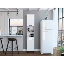 Load image into Gallery viewer, 78&quot; Modern White Sleek and Tall Pantry Cabinet