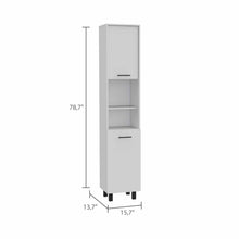 Load image into Gallery viewer, 78&quot; Modern White Sleek and Tall Pantry Cabinet