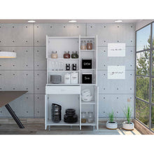 Load image into Gallery viewer, White Pantry Cabinet with Multiple Storage Shelves