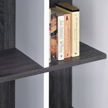 Load image into Gallery viewer, Modern Dark Gray and White Four Cube Storage Bookshelf