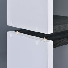 Load image into Gallery viewer, Modern Dark Gray and White Four Cube Storage Bookshelf