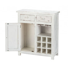 Load image into Gallery viewer, Rustic White Wine Cabinet with Two Drawers