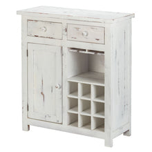 Load image into Gallery viewer, Rustic White Wine Cabinet with Two Drawers
