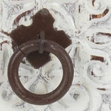 Load image into Gallery viewer, Distressed White Wooden Carved 3 Drawer Cabinet