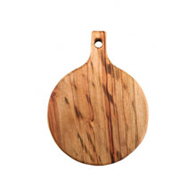 Load image into Gallery viewer, Natural Laurel Wood Anti Bacterial Round Pizza Paddle Board