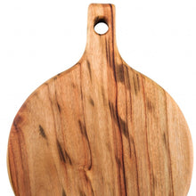 Load image into Gallery viewer, Natural Laurel Wood Anti Bacterial Round Pizza Paddle Board