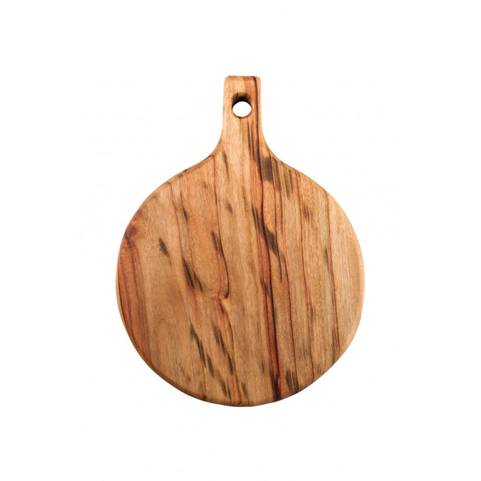 Natural Laurel Wood Anti Bacterial Round Pizza Paddle Board