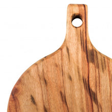 Load image into Gallery viewer, Natural Laurel Wood Anti Bacterial Round Pizza Paddle Board
