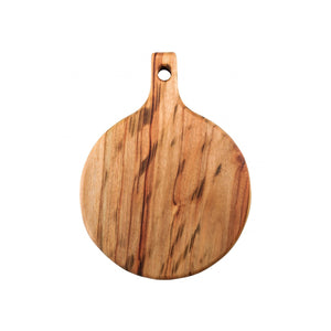 Natural Laurel Wood Anti Bacterial Round Pizza Paddle Board