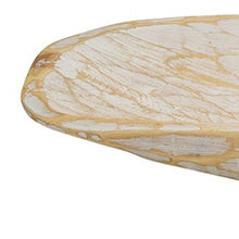 Load image into Gallery viewer, Rustic White and Natural Handcarved Wide Oval Centerpiece Bowl