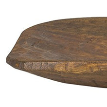 Load image into Gallery viewer, Rustic Brown and Natural Handcarved Wide Oval Centerpiece Bowl