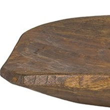 Load image into Gallery viewer, Rustic Brown and Natural Handcarved Wide Oval Centerpiece Bowl