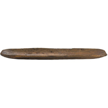 Load image into Gallery viewer, Rustic Brown and Natural Handcarved Wide Oval Centerpiece Bowl