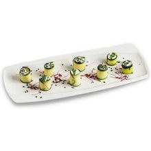 Load image into Gallery viewer, Set of Two Mod White Assymetrical Rim 14&quot; Porcelain Platters