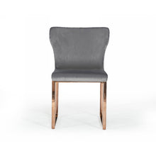 Load image into Gallery viewer, Gray Rosegold Velvet Dining Chair