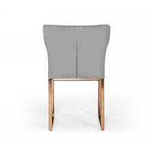 Load image into Gallery viewer, Gray Rosegold Velvet Dining Chair