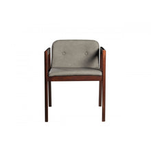 Load image into Gallery viewer, Set of Two Dark Gray Faux Leather Dining Chairs