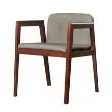 Load image into Gallery viewer, Set of Two Dark Gray Faux Leather Dining Chairs
