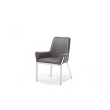Load image into Gallery viewer, Grey Faux Leather Dining Chair