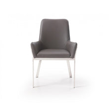 Load image into Gallery viewer, Grey Faux Leather Dining Chair