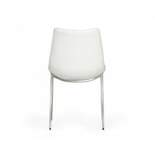Load image into Gallery viewer, Set of Two White Faux Leather Modern Dining Chairs