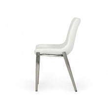 Load image into Gallery viewer, Set of Two White Faux Leather Modern Dining Chairs