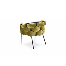 Load image into Gallery viewer, Moss Green Geo Velvet and Black Velvet Dining Chair