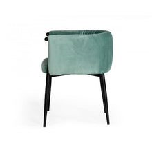 Load image into Gallery viewer, Mod Light Green and Black Velvet Dining or Side Chair