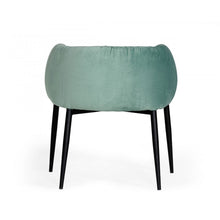 Load image into Gallery viewer, Mod Light Green and Black Velvet Dining or Side Chair