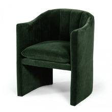 Load image into Gallery viewer, Dark Green Velvet Modern Curvilinear Dining Chair