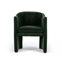 Load image into Gallery viewer, Dark Green Velvet Modern Curvilinear Dining Chair