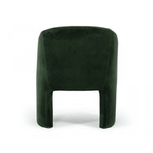 Load image into Gallery viewer, Dark Green Velvet Modern Curvilinear Dining Chair