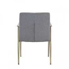 Load image into Gallery viewer, Gray Antique Brass Contemporary Dining Chair