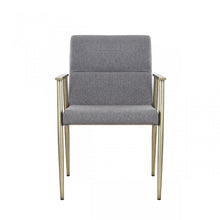 Load image into Gallery viewer, Gray Antique Brass Contemporary Dining Chair