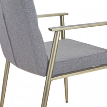 Load image into Gallery viewer, Gray Antique Brass Contemporary Dining Chair