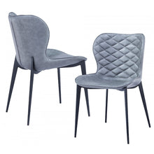 Load image into Gallery viewer, Set of Two Gray Black Modern Dining Chairs