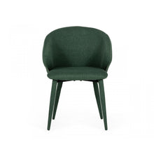 Load image into Gallery viewer, Set of Two Green Fabric Wrapped Dining Chairs