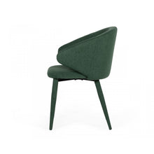 Load image into Gallery viewer, Set of Two Green Fabric Wrapped Dining Chairs