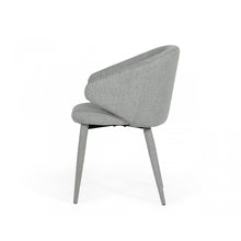 Load image into Gallery viewer, Set of Two Gray Fabric Wrapped Dining Chairs