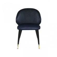 Load image into Gallery viewer, Set of Two Blue Velvet Dining Chairs