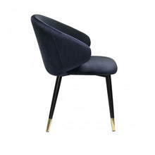 Load image into Gallery viewer, Set of Two Blue Velvet Dining Chairs